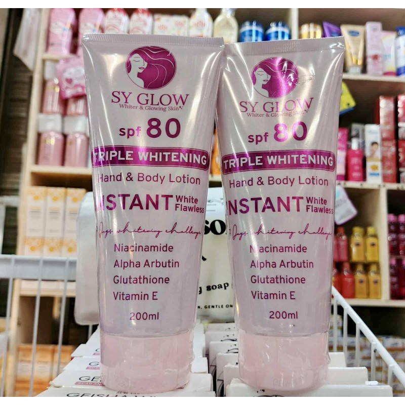 Sy Glow SPF 80 Triple Whitening Instant Lotion Sy Glow SPF 80 Triple Whitening Instant Lotion