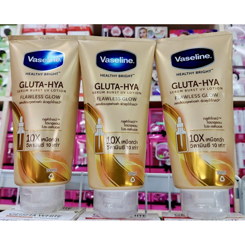 Vaseline Gluta-Hya Serum Burst UV Lotion Flawless Glow Vaseline Gluta-Hya Serum Burst UV Lotion Flawless Glow