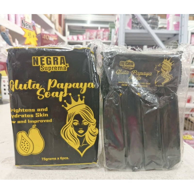 Negra Suprema Gluta Papaya Soap (75g x 6pcs) Negra Suprema Gluta Papaya Soap (75g x 6pcs)